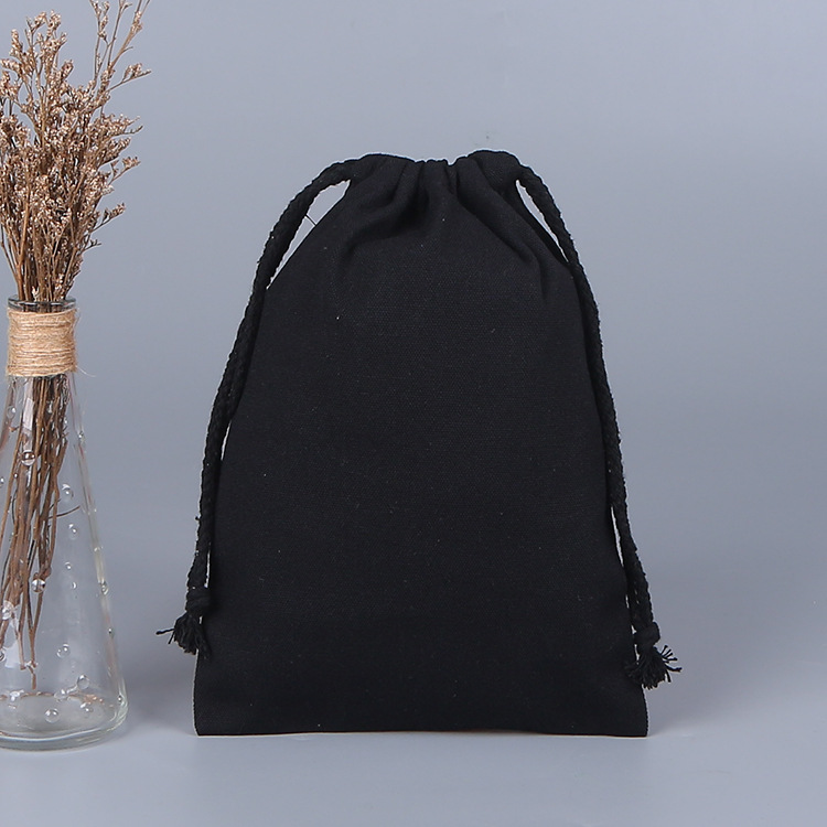 Fashion Cotton Drawstring Pocket Drawstring Drawstring Pouch Canvas Jewelry Storage Bag Printable Logo