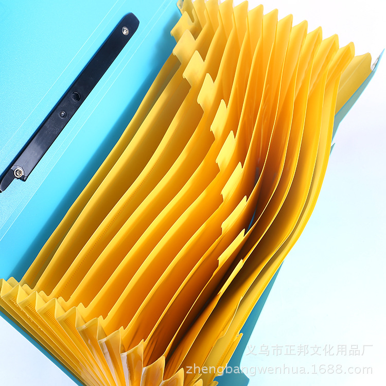 Beishide 8889 Korean Style Candy Color A4 File Holder 12-Grid Briefcase, Material Test Paper Storage Bag