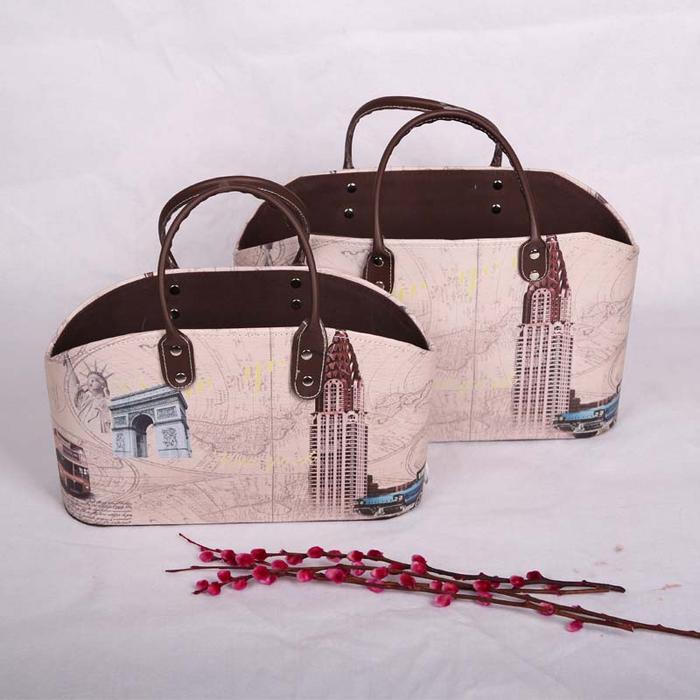 British Style Casual Bag Factory Wholesale European Style Storage Basket Boutique Business Gift Packaging Magazine Bag Storage Bag
