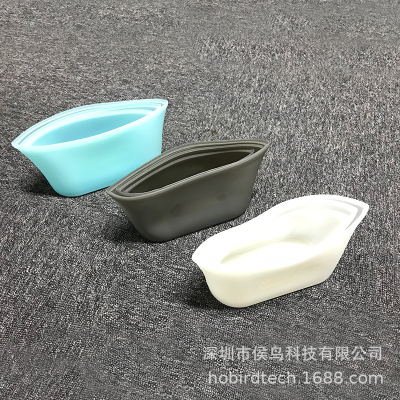 Zip Lock Top food grade silicone zipper bag high temperature resistant and easy to clean multifunctional storage bag