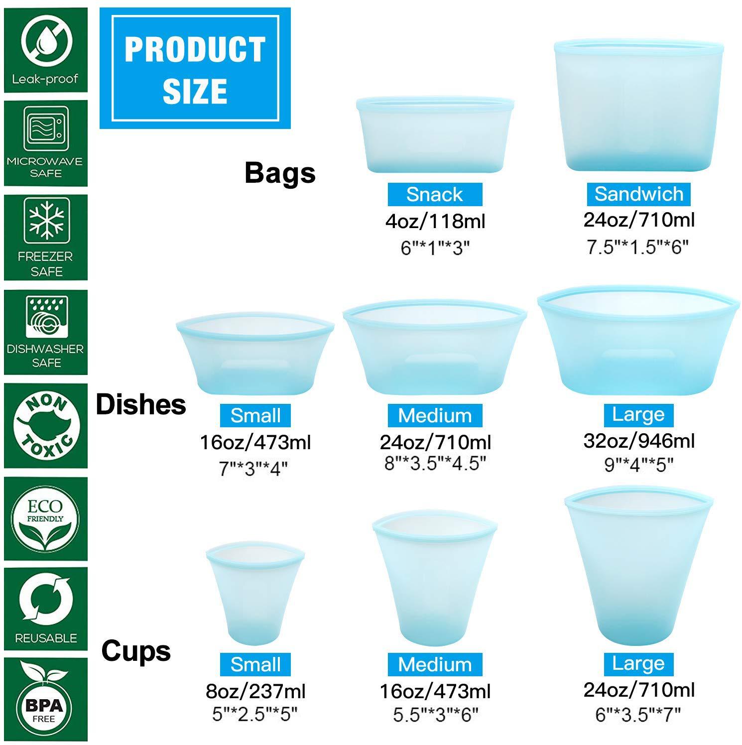 Zip Lock Top food grade silicone zipper bag high temperature resistant and easy to clean multifunctional storage bag