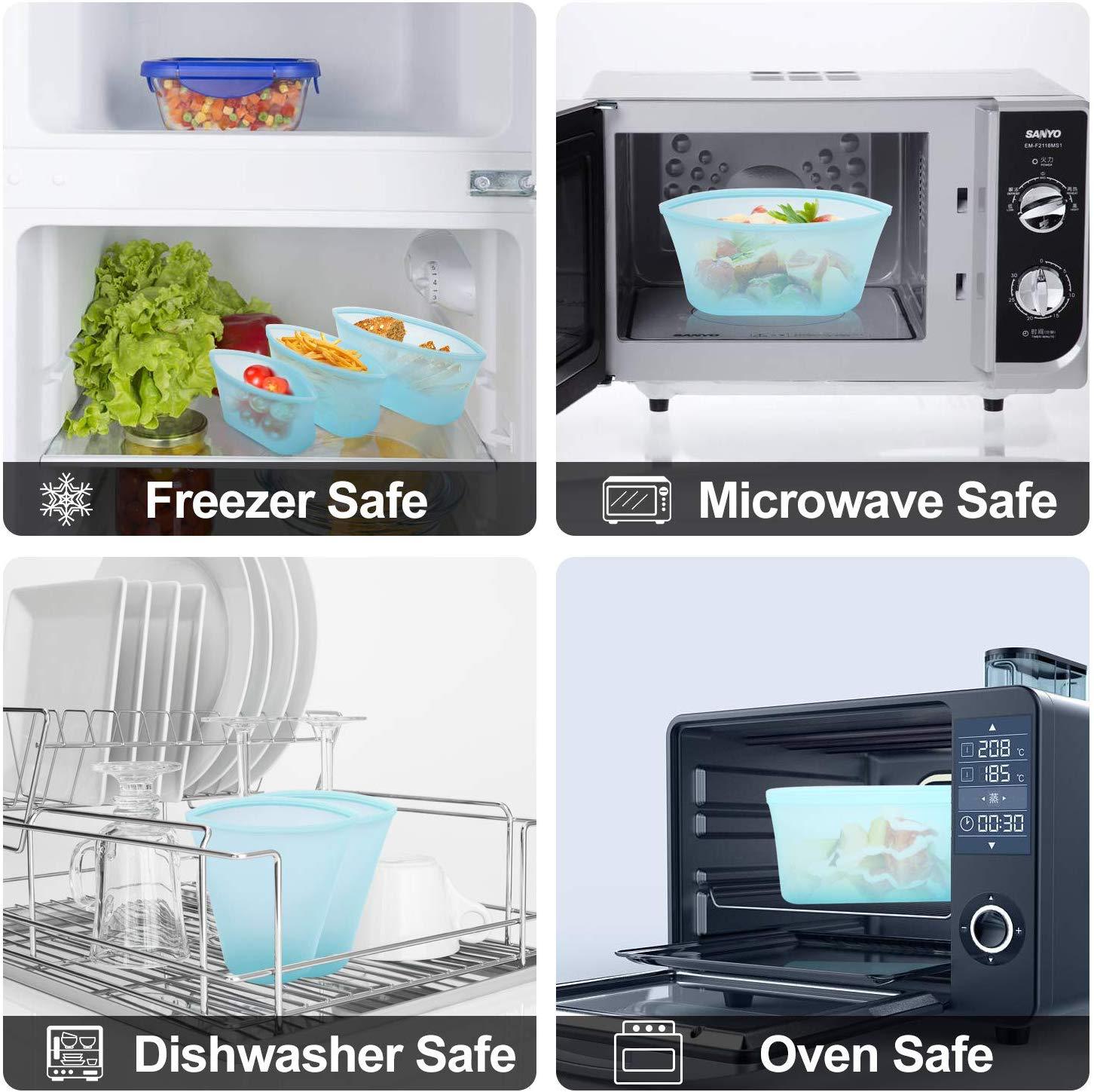 Zip Lock Top food grade silicone zipper bag high temperature resistant and easy to clean multifunctional storage bag