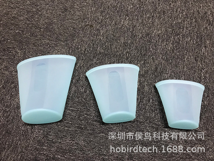 Zip Lock Top food grade silicone zipper bag high temperature resistant and easy to clean multifunctional storage bag