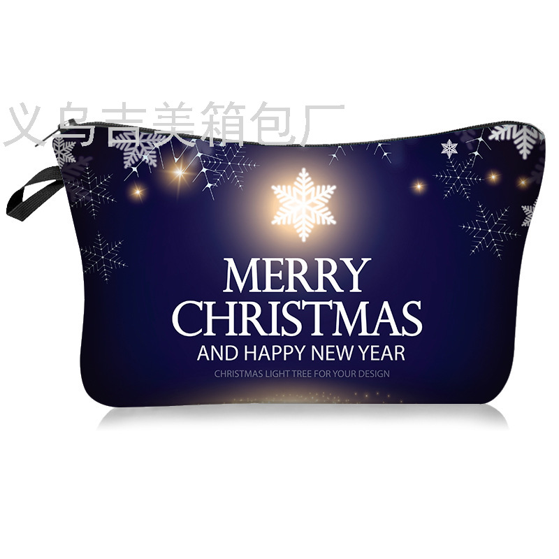 New Christmas Series Digital Printing Cosmetic Bag Clutch Bag Multifunctional Storage Bag Holiday Supplies Women&#039;s Bag  