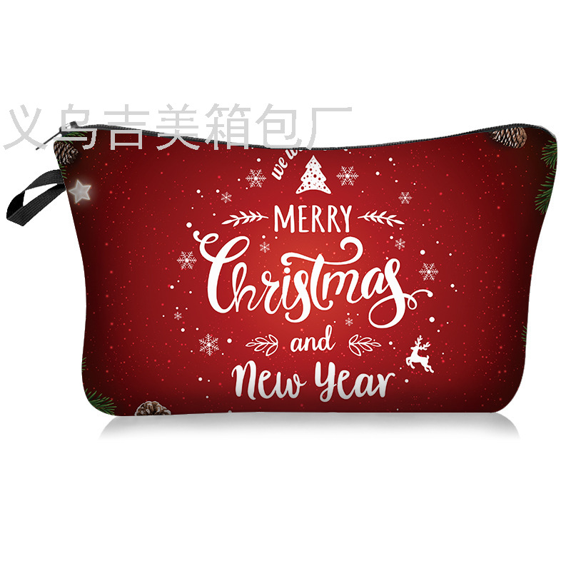 New Christmas Series Digital Printing Cosmetic Bag Clutch Bag Multifunctional Storage Bag Holiday Supplies Women's Bag New Christmas Series Digital Printing Cosmetic Bag Clutch Bag Multifunctional Storage Bag Holiday Supplies Women's Bag