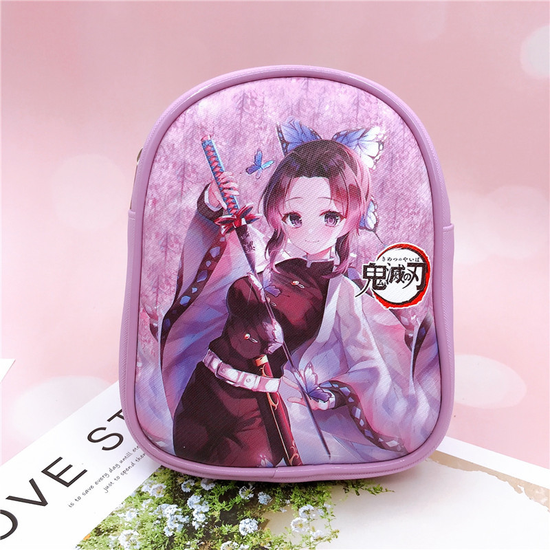 New Anime Kimetsu No Yaiba Crossbody Chest Bag Pu Children's Sport Bag Shoulder Bag Cell Phone Storage Bag 222#