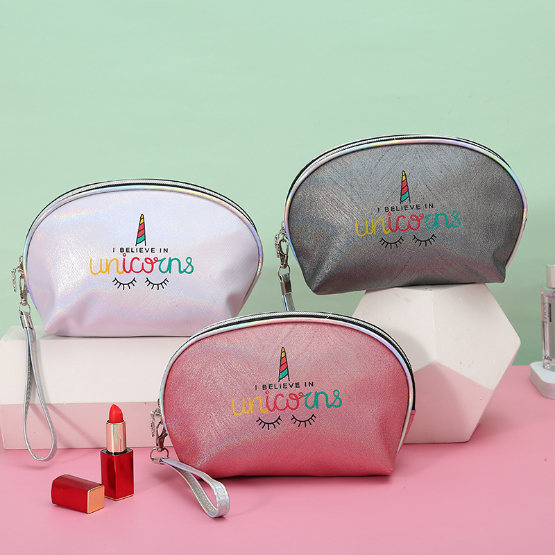 2021 New Colorful Embroidered Plaid Cosmetic Bag Women's Shell Bag Pu Hand Bag Manufacturer Storage Bag Customized Supply