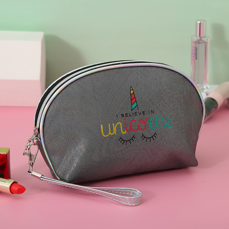 2021 New Colorful Embroidered Plaid Cosmetic Bag Women's Shell Bag Pu Hand Bag Manufacturer Storage Bag Customized Supply