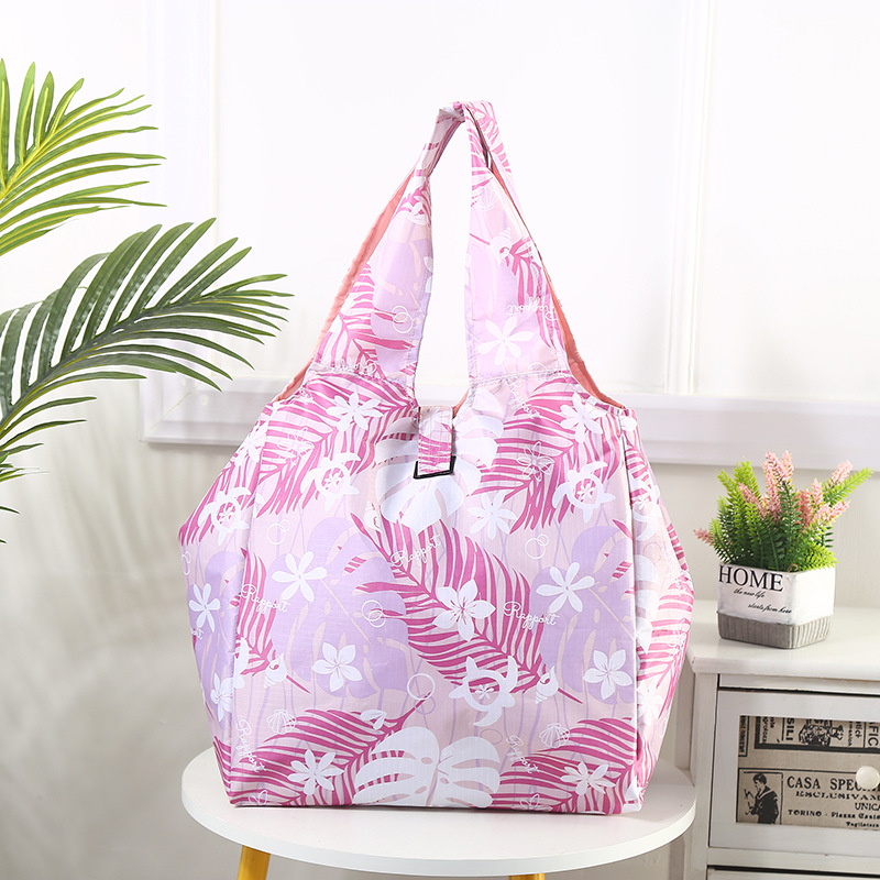 Multi-Functional Waterproof Handbag Women&#039;s Outdoor Portable Shopping Bag Large Capacity PVC Checked Cloth Folding Storage Bag
