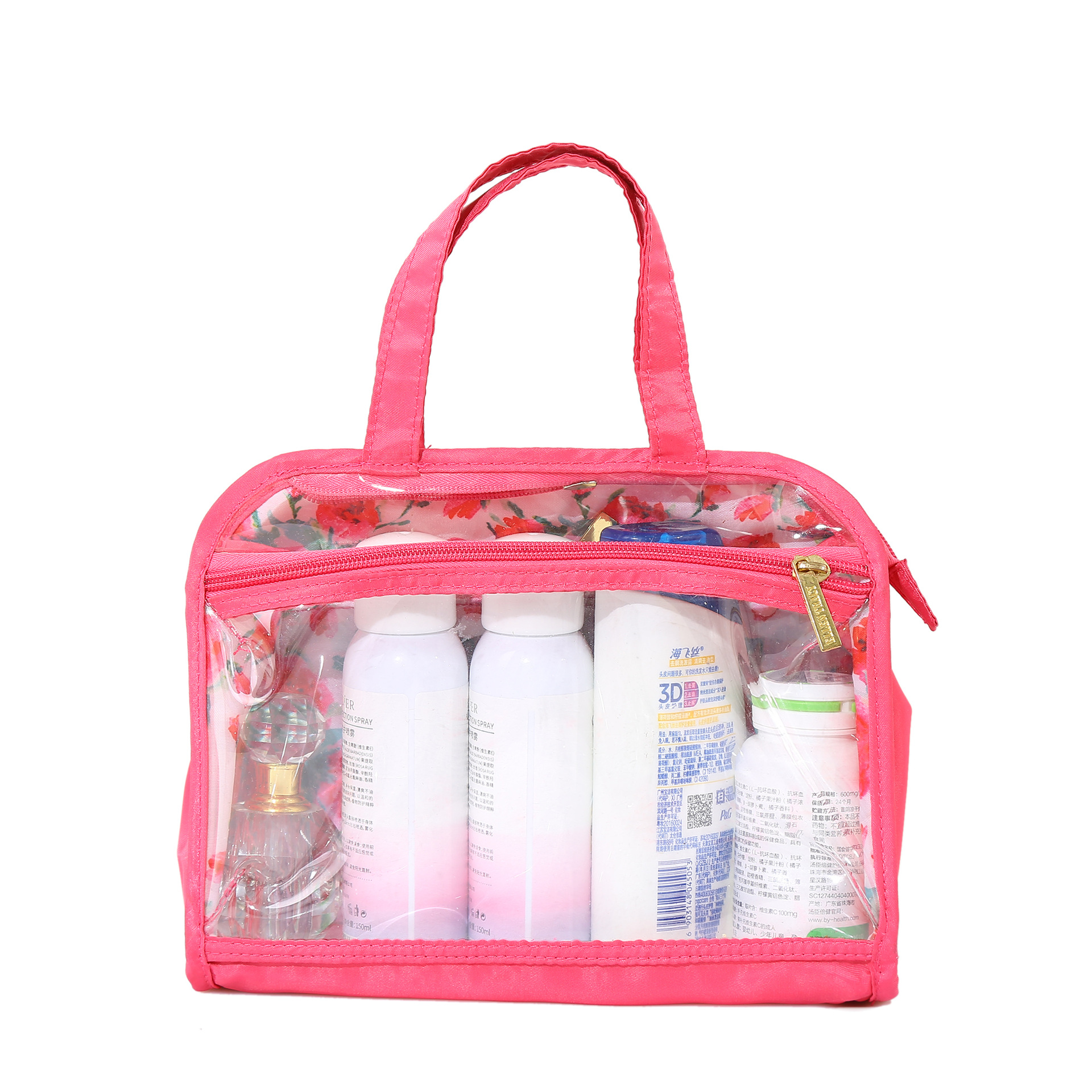 New Transparent PVC Wash Bag Waterproof Multifunctional Wash Bag Cosmetic Bag Customized Large Capacity Portable Storage Bag