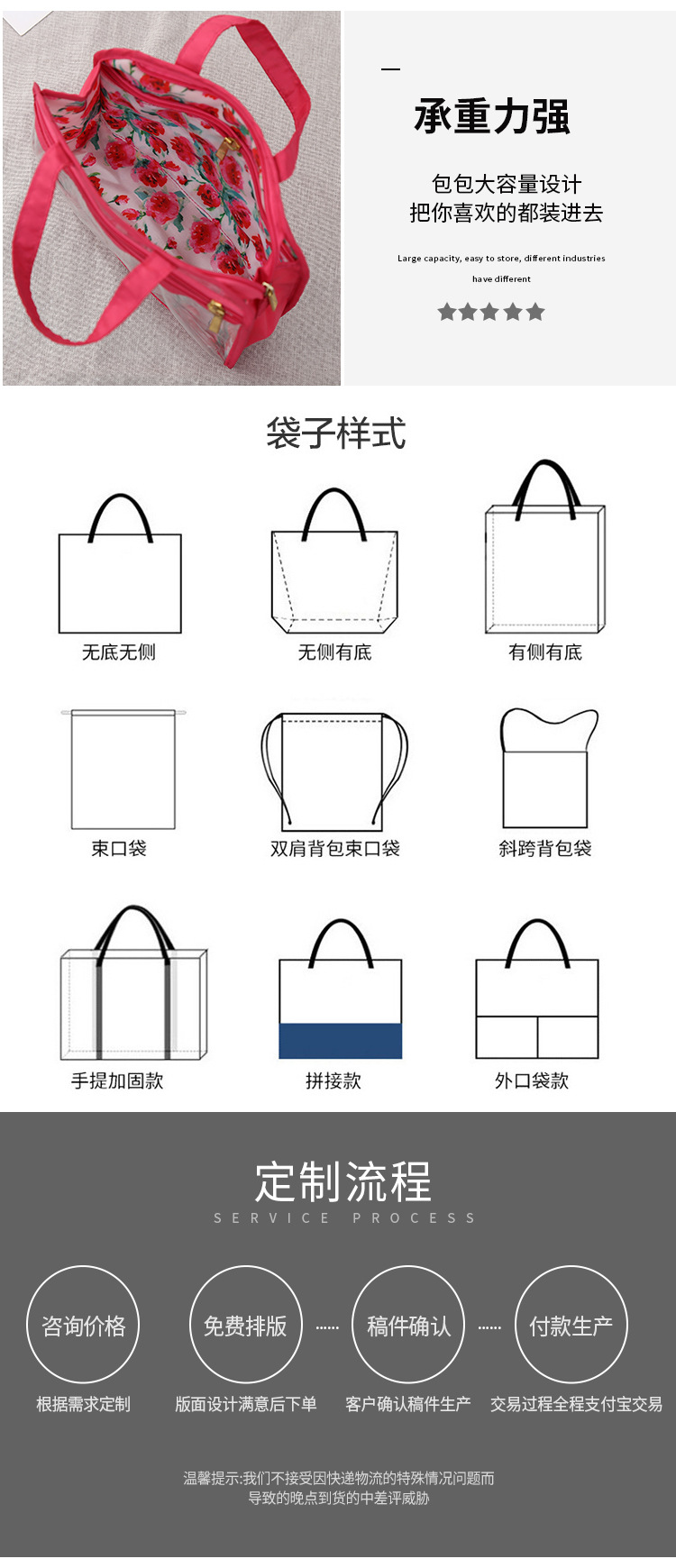 New Transparent PVC Wash Bag Waterproof Multifunctional Wash Bag Cosmetic Bag Customized Large Capacity Portable Storage Bag