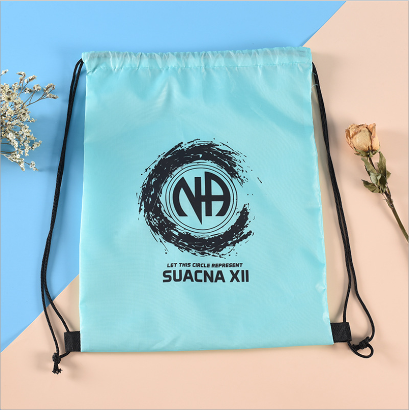Dacron 420 full version of thermal transfer printing knapsack drawstring bundle pocket storage bag for professional printing