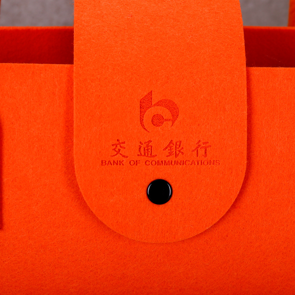Buckle Felt Shopping Bag Portable Felt Gift Bag Advertising Gift Storage Bag Thickened Custom with Logo