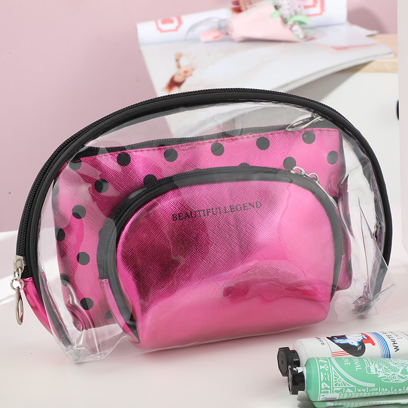 Factory Direct Supply New Travel Washing and Makeup Bag Portable PVC Portable Toiletry Bag Zipper Personalized Storage Bag