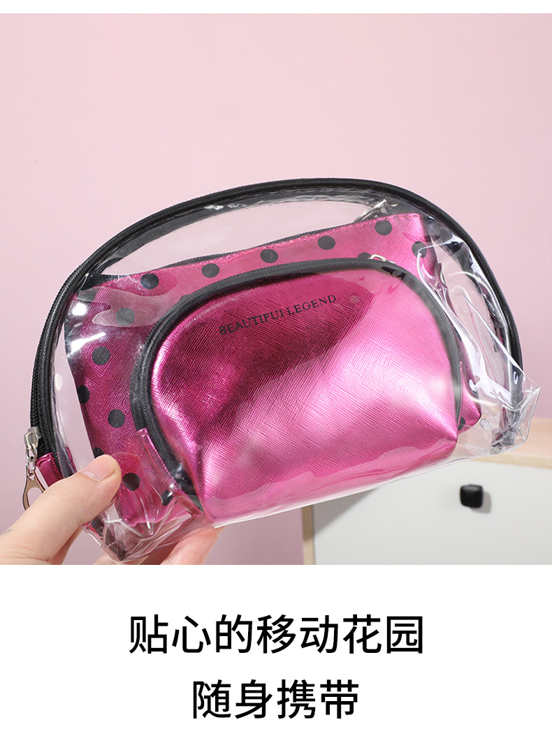 Factory Direct Supply New Travel Washing and Makeup Bag Portable PVC Portable Toiletry Bag Zipper Personalized Storage Bag
