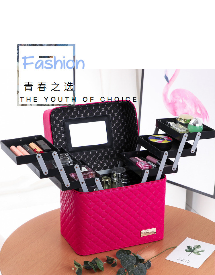 New Four-Open Cosmetic Case Portable Cosmetics Storage Bag Large Capacity Storage Box Small Bee Portable Cosmetic Case New Four-Open Cosmetic Case Portable Cosmetics Storage Bag Large Capacity Storage Box Small Bee Portable Cosmetic Case