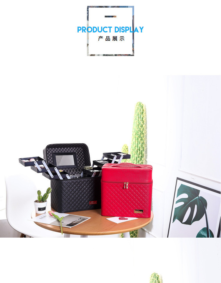 New Four-Open Cosmetic Case Portable Cosmetics Storage Bag Large Capacity Storage Box Small Bee Portable Cosmetic Case New Four-Open Cosmetic Case Portable Cosmetics Storage Bag Large Capacity Storage Box Small Bee Portable Cosmetic Case