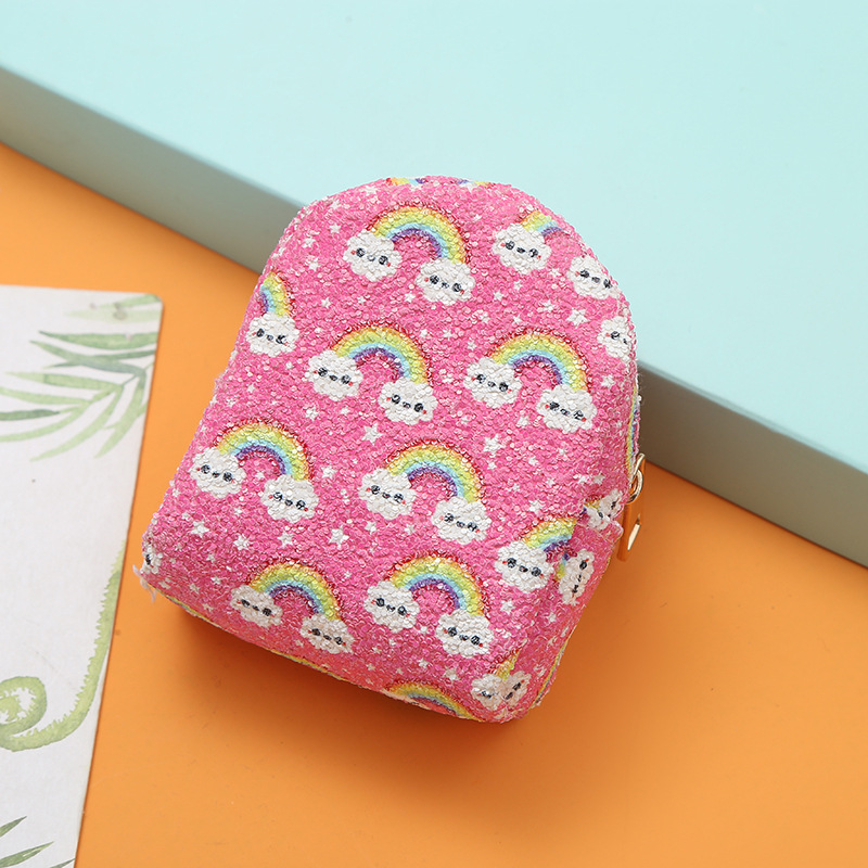 2021 Gold Powder Coin Purse Women&#039;s Leather Japanese Simple Cute Waterproof Handheld Storage Bag Factory Order