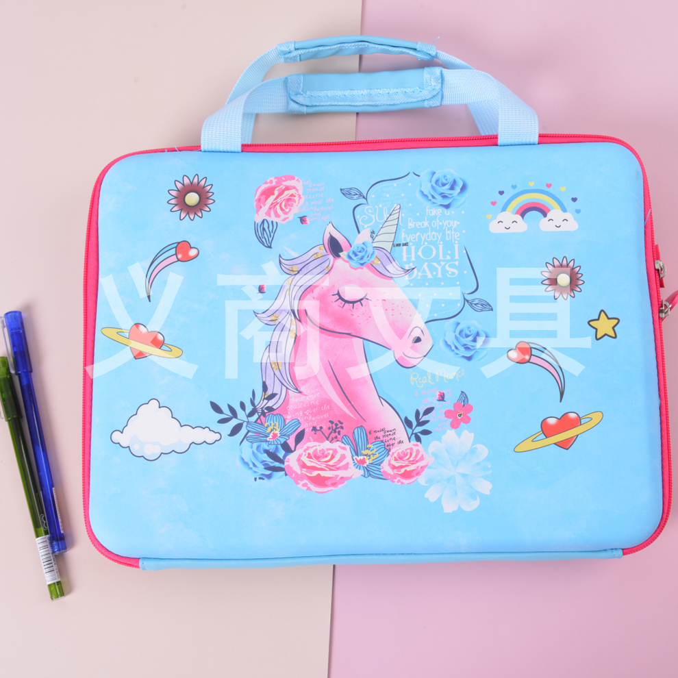 A4 Zipper Sealing Large Capacity Cute Simple Student Subject Classification Test Paper Storage Bag Portable Document Bag