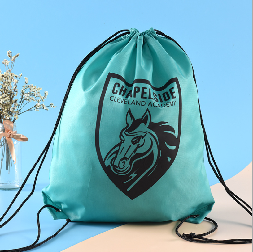 Dacron 420 full version of thermal transfer printing knapsack drawstring bundle pocket storage bag for professional printing