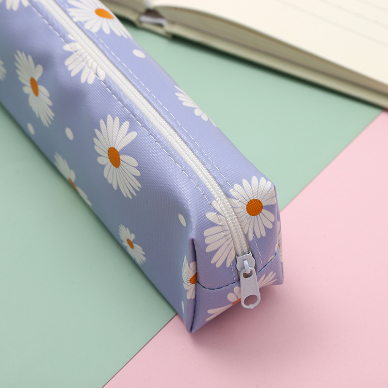 Little Daisy Pencil Case Fresh Primary and Secondary School Student Prize Stationery Storage Bag Simple Zipper Girl Pencil Stationery Pencil Case