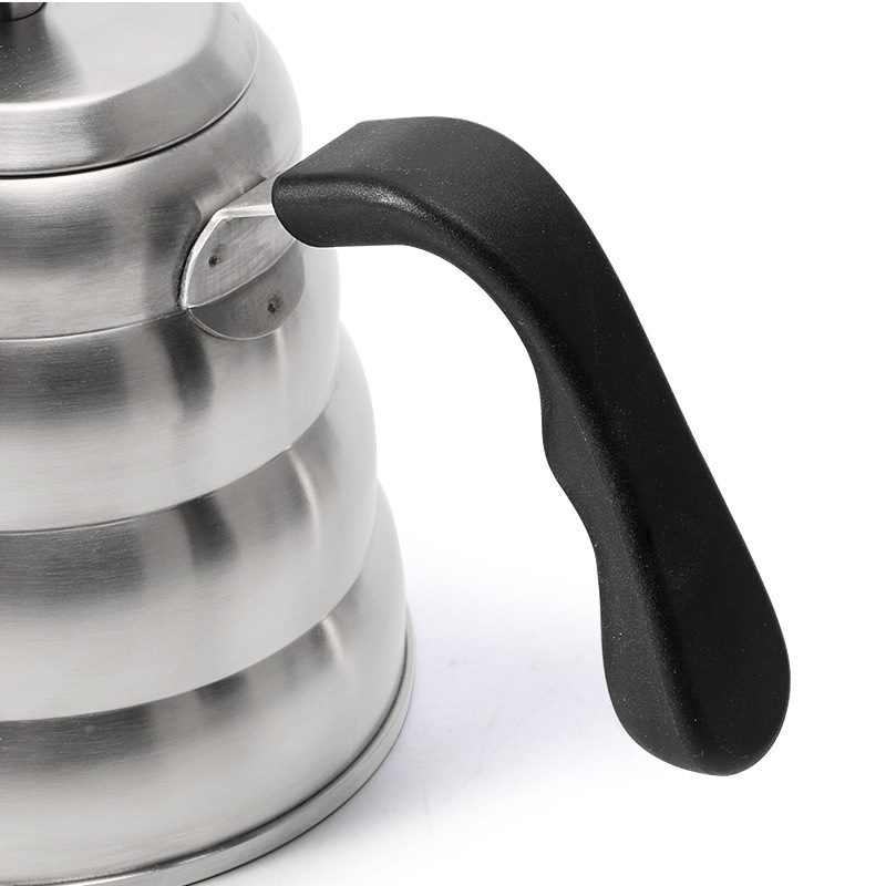 Pot 304 Stainless Steel Hand Wash Pot Fine Mouth Coffee Pot Sanding Large Capacity Thermometer 1l12 NarrowMouth Pot