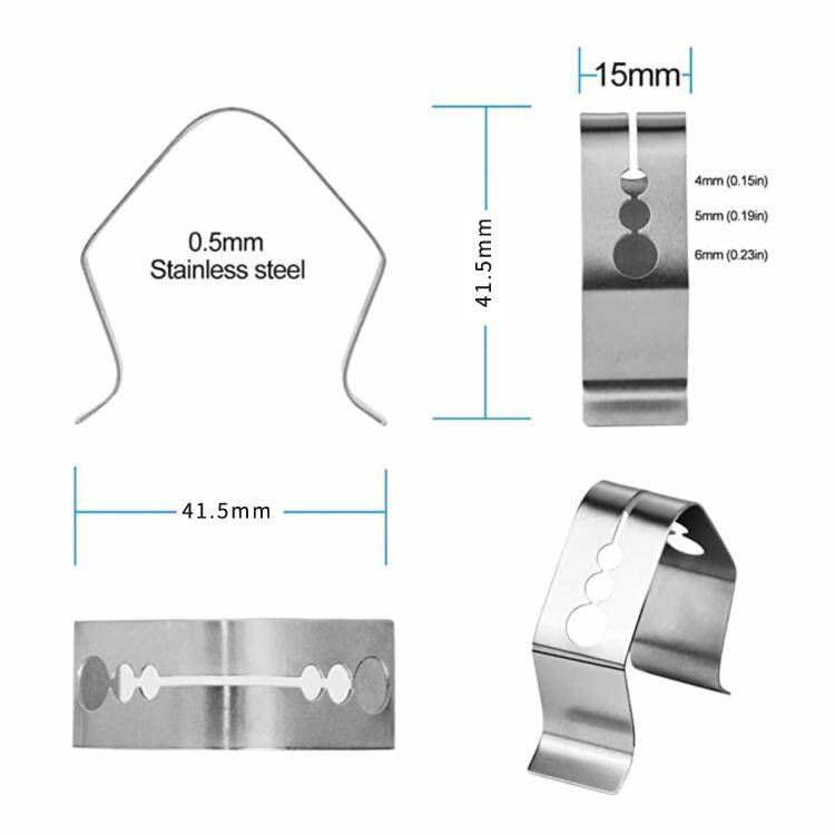 3-Hole Barbecue Probe Clip Household Food Thermometer Porous Temperature Clamp Kitchen BBQ Grill Rack Probe Anchor Clip