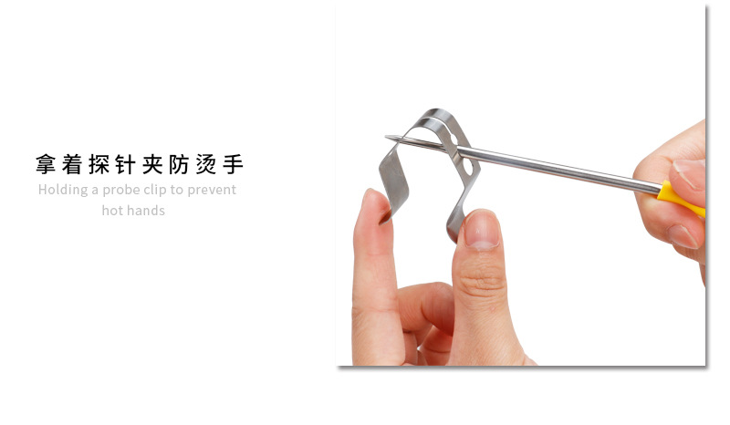 3-Hole Barbecue Probe Clip Household Food Thermometer Porous Temperature Clamp Kitchen BBQ Grill Rack Probe Anchor Clip