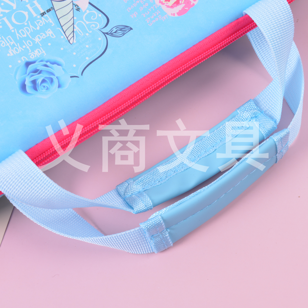 A4 Zipper Sealing Large Capacity Cute Simple Student Subject Classification Test Paper Storage Bag Portable Document Bag