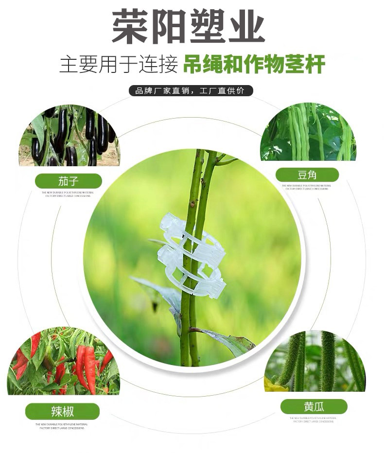 Plant Clips Plastic Tie Tendril Clip Hami Melon Clip Clip for Hanging Vine Vine Clamp Vine Fixed Clip
