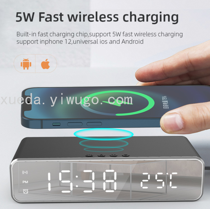 Multifunctional Wireless Charger Alarm Clock, Clock, Thermometer Wireless Charger Desktop Wireless Charger Multifunctional Wireless Charger Alarm Clock, Clock, Thermometer Wireless Charger Desktop Wireless Charger