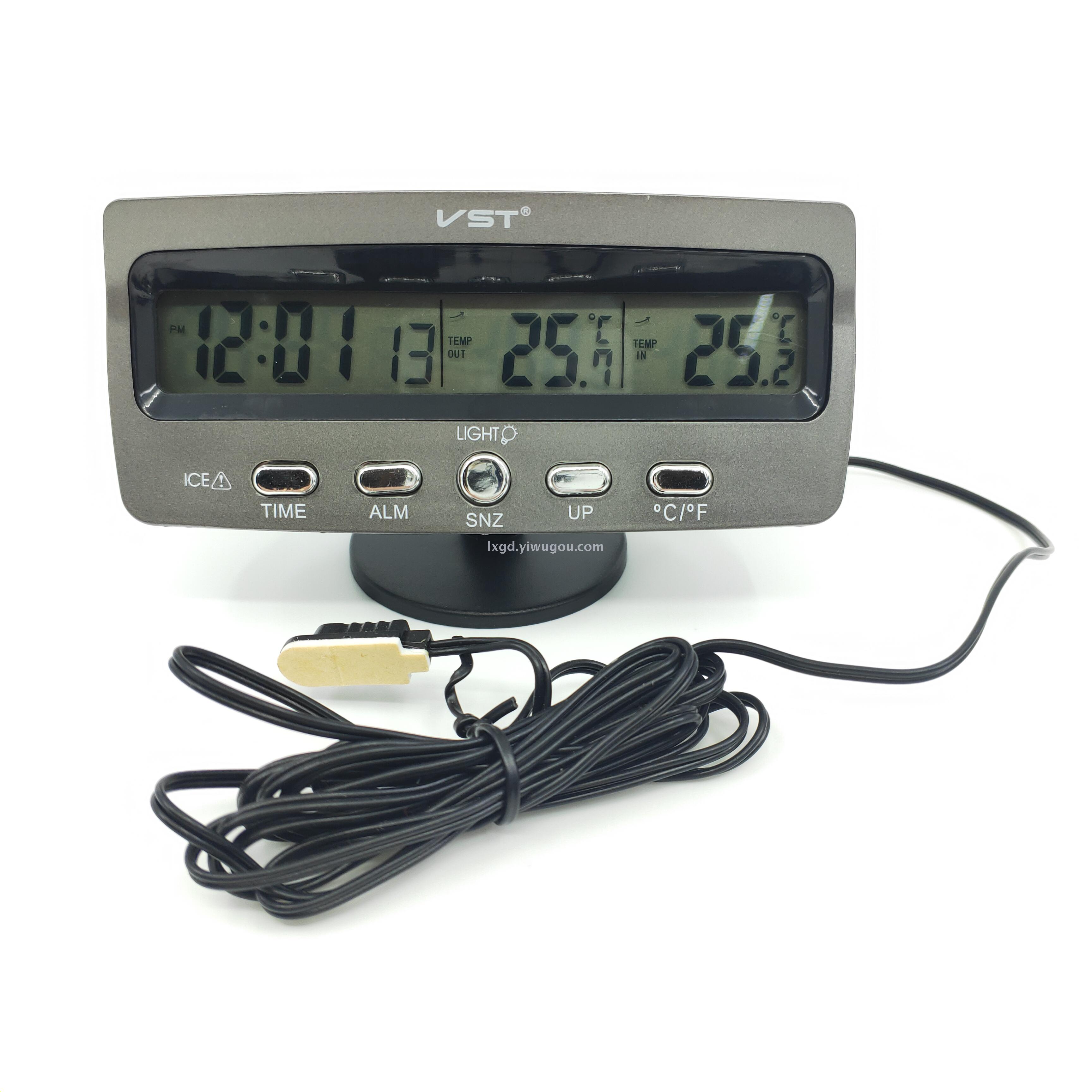 VST-7045 Multi-Function Indoor and Outdoor Digital Display Thermometer Calendar Clock Alarm Clock