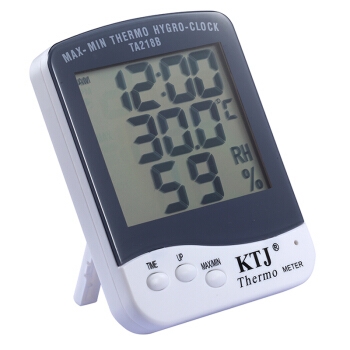 JHS-TA-218B Electronic digital dry and humidity thermometer indoor high precision temperature and  dial alarm clock.