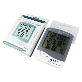 JHS-TA-218B Electronic digital dry and humidity thermometer indoor high precision temperature and  dial alarm clock.