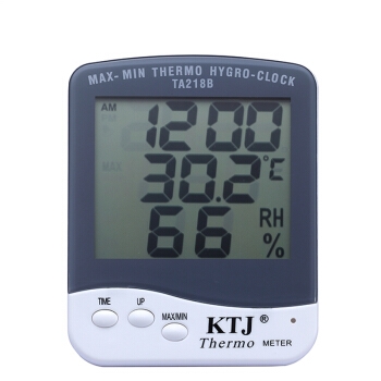 JHS-TA-218B Electronic digital dry and humidity thermometer indoor high precision temperature and  dial alarm clock.