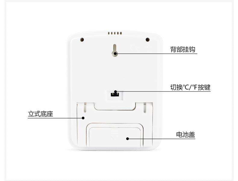 JHS-TA-218B Electronic digital dry and humidity thermometer indoor high precision temperature and  dial alarm clock.