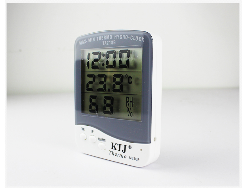 JHS-TA-218B Electronic digital dry and humidity thermometer indoor high precision temperature and  dial alarm clock.
