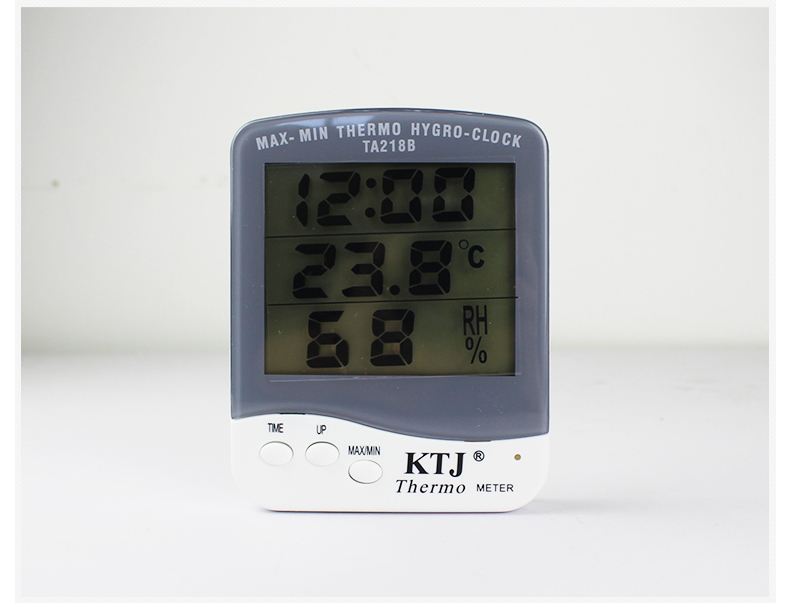 JHS-TA-218B Electronic digital dry and humidity thermometer indoor high precision temperature and  dial alarm clock.