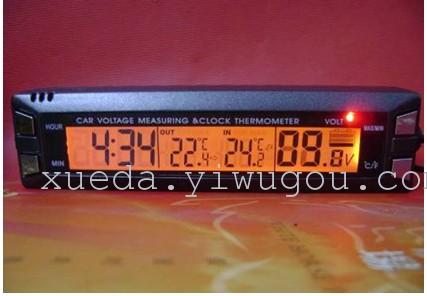 LCD clock when inside and outside car thermometer car electronic the electronic kind of car with a voltmeter LCD clock when inside and outside car thermometer car electronic the electronic kind of car with a voltmeter