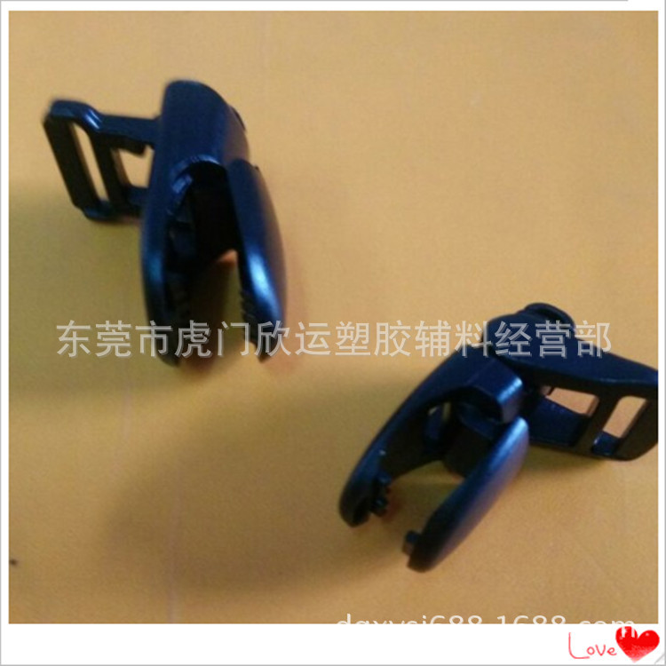 Xinyun Spot Supply Black Plastic Certificate Clipped Button Factory Tag Plastic Clip Tag Badge Socks Clipped Button