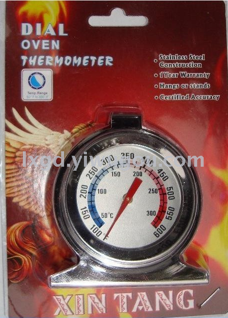 J-3 Stainless Steel Oven Thermometer Pointer Type Sitting Can Be Directly Connected to Oven for Use 50-300 Degrees