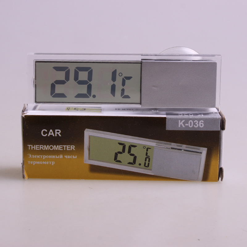 Suction Type Car Thermometer Car Thermometer Transparent LCD Display Car Thermometer inside and outside K036