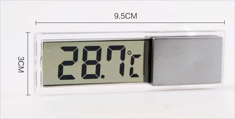 Suction Type Car Thermometer Car Thermometer Transparent LCD Display Car Thermometer inside and outside K036