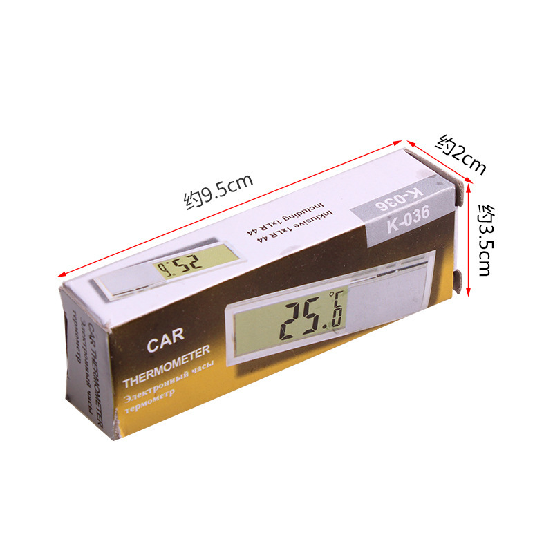 Suction Type Car Thermometer Car Thermometer Transparent LCD Display Car Thermometer inside and outside K036