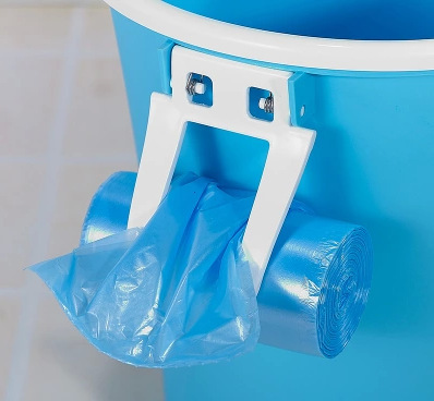 Camellia Plastic Clip Bags Trash Can Household Wastebasket Peel Storage Bucket with Pressure Ring Trash Can One Piece Dropshipping