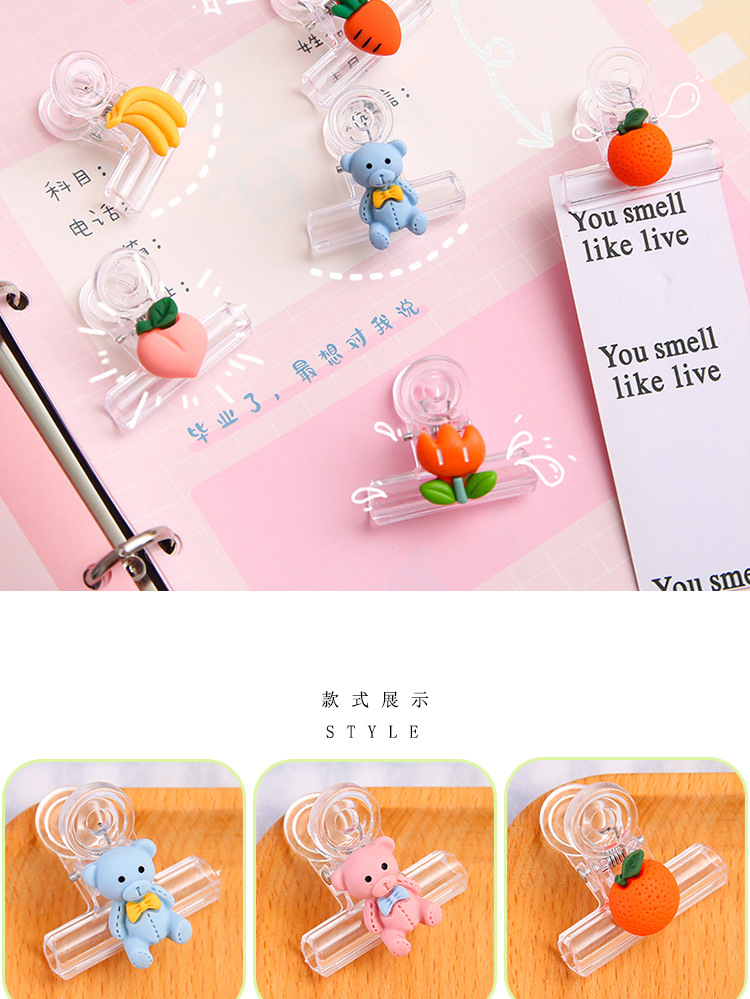 Transparent Clip Student Test Paper Clip Cartoon Plastic Clip Snack Seal Clip Binding Ticket Holder Long Tail Clip Transparent Clip Student Test Paper Clip Cartoon Plastic Clip Snack Seal Clip Binding Ticket Holder Long Tail Clip