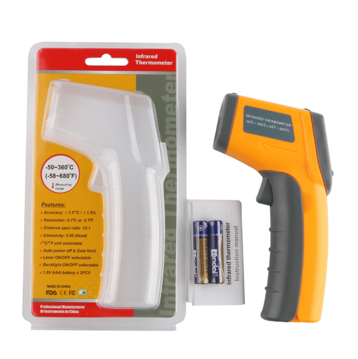Foreign Trade Export Industrial Electronics Thermometer Infrared Laser Thermometer Non-Contact Temperature Measurement Foreign Trade Export Industrial Electronics Thermometer Infrared Laser Thermometer Non-Contact Temperature Measurement