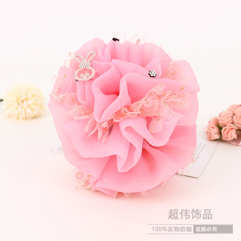Yarn Root Gauze Art Hair Grip Plastic Clip Handmade Homemade European and American Middle East Muslim Style 16cm