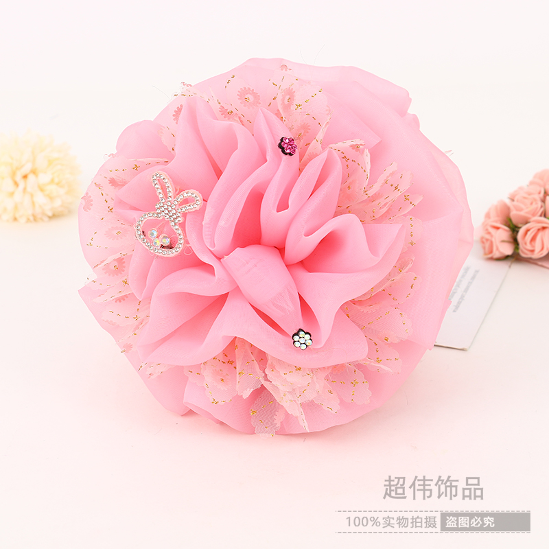 Yarn Root Gauze Art Hair Grip Plastic Clip Handmade Homemade European and American Middle East Muslim Style 16cm