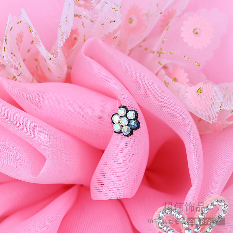 Yarn Root Gauze Art Hair Grip Plastic Clip Handmade Homemade European and American Middle East Muslim Style 16cm